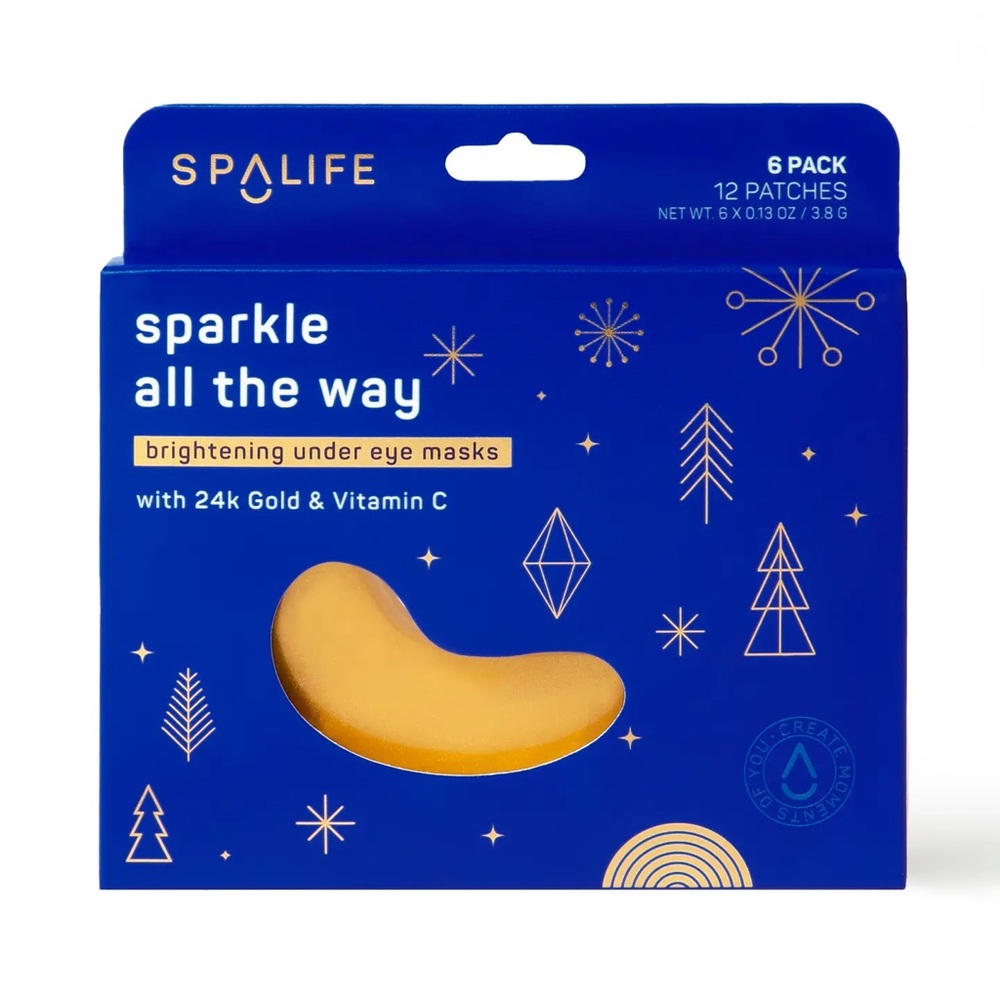 SpaLife Sparkle All the Way Brightening Undereye Masks - 6 Pairs
